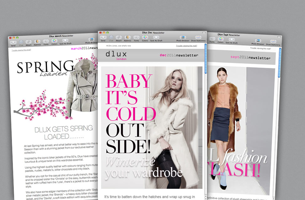Graphic Design and Newsletter Campaigns for Fashion Label