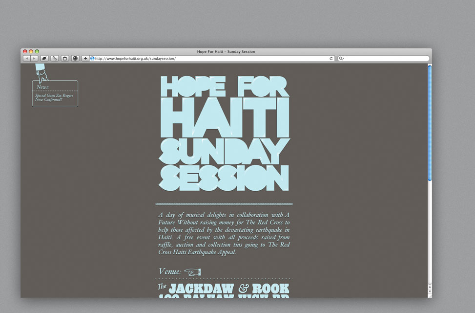 Web Design for Haiti Charity